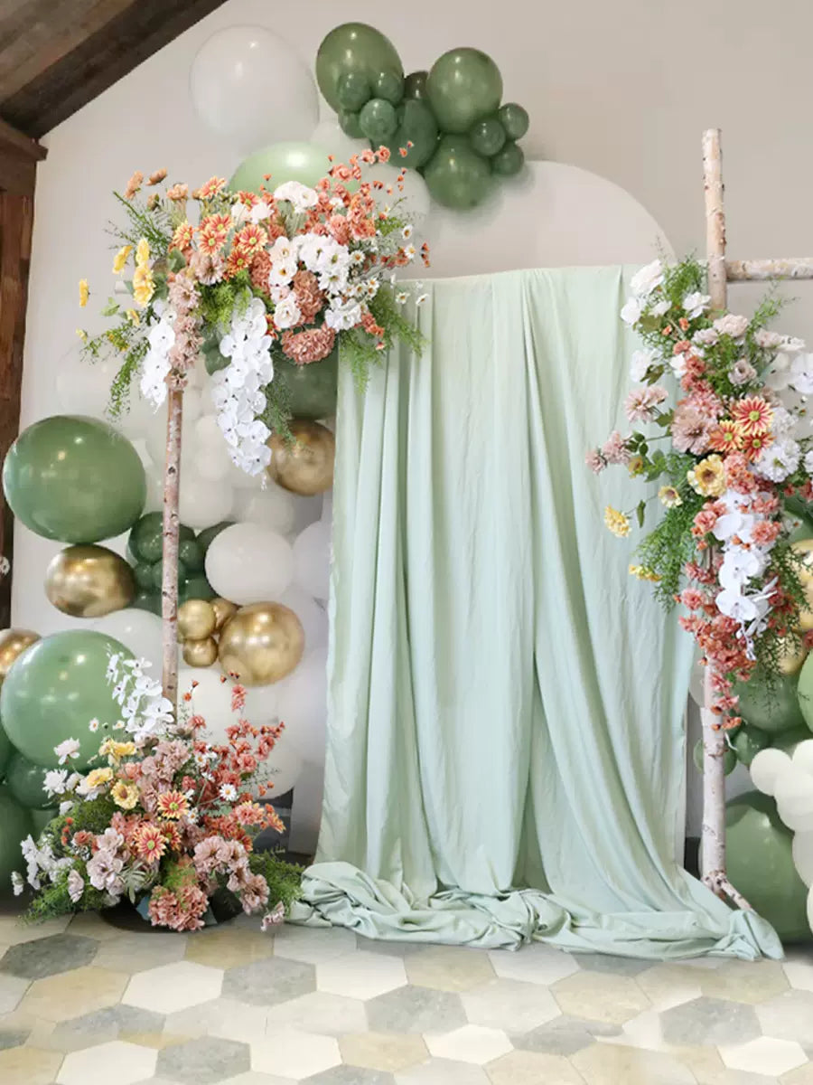 Roseytime Arch Flowers Decor Set With Drape For Wedding&Event