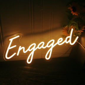 Roseytime "Engaged" Neon Signs 21.7" x 7.9"