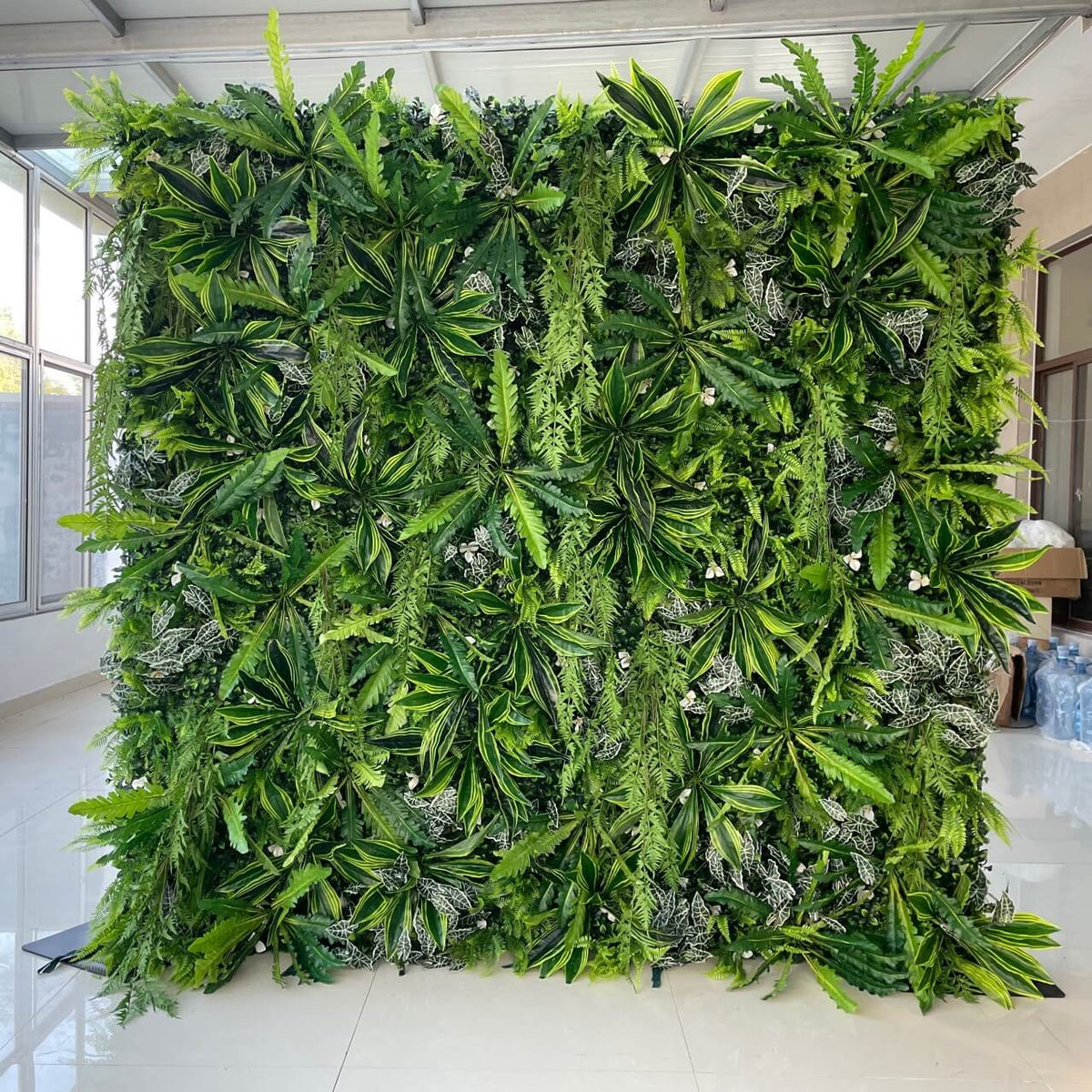 Roseytime 3D Greenery Artificial Flower Backdrop Wall Rolling Up Hanging Wedding Decor Birthday Event Party