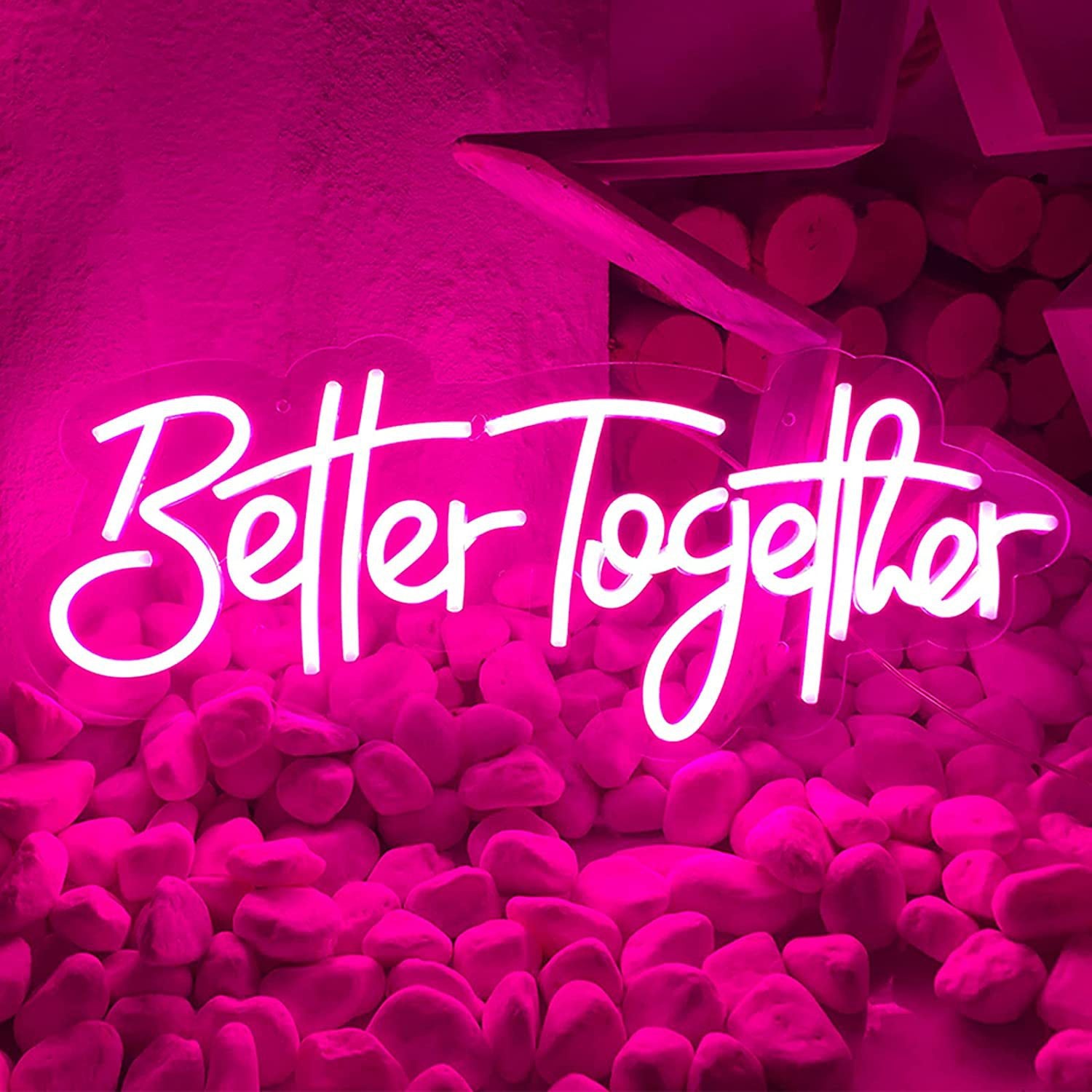 Roseytime "Better Together" Neon Signs 19.7" x 7.9"