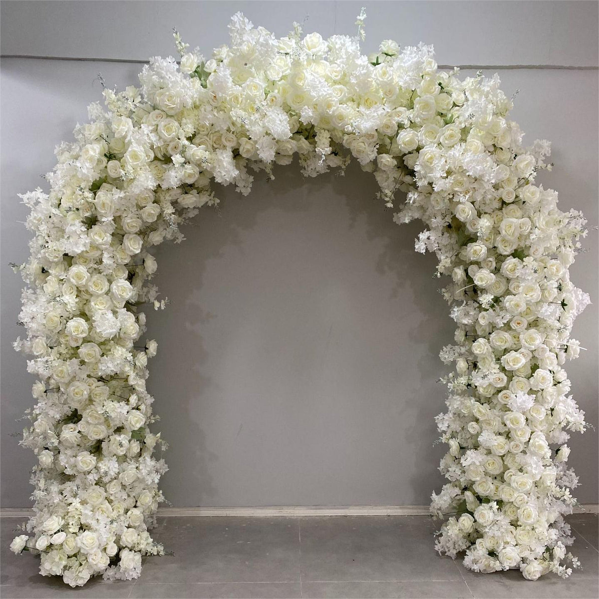 roseytime white  rose flower wall arch 