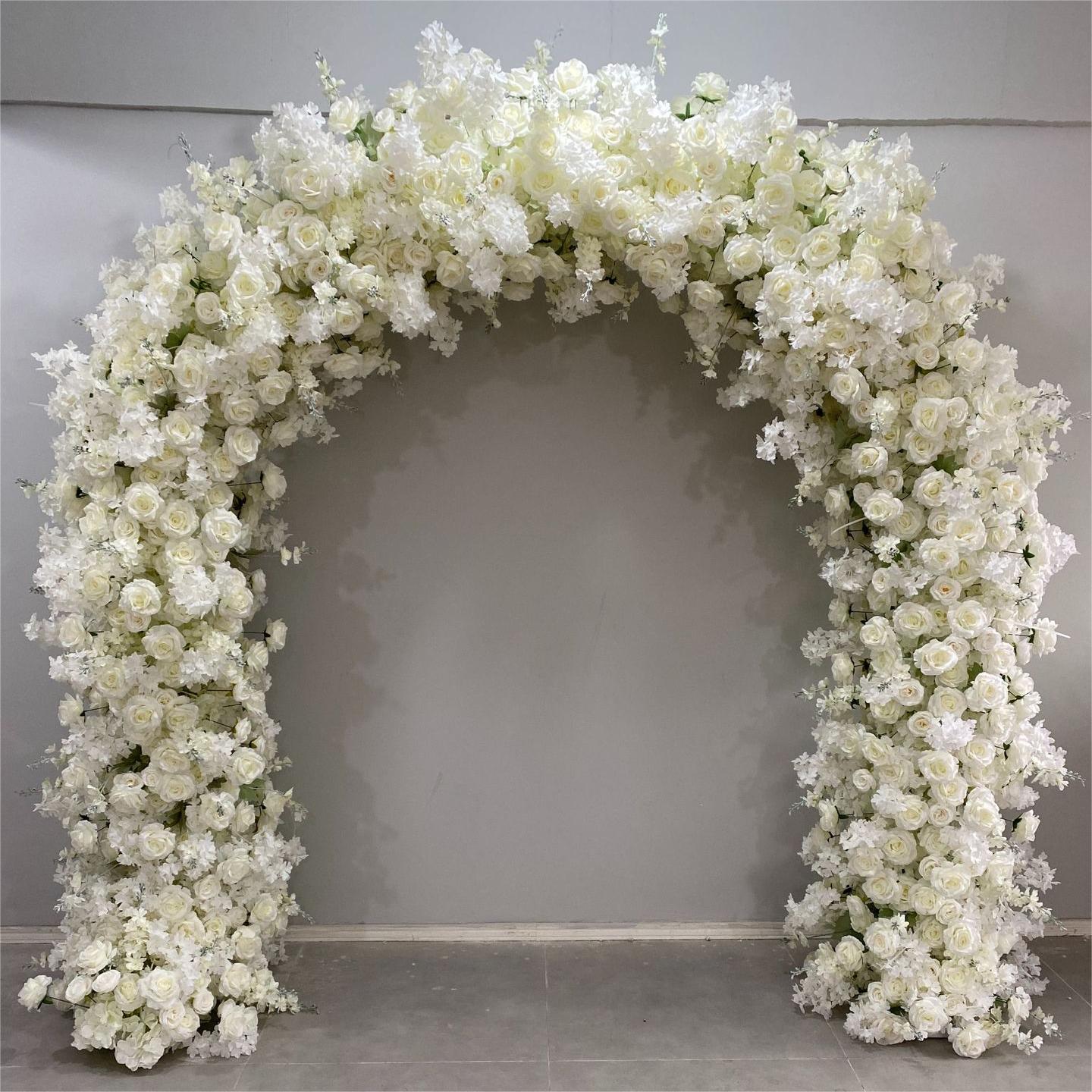 roseytime white  rose flower wall arch 