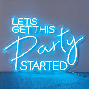 Roseytime "Party" Neon Signs 19.7" x 13.8"