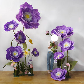 Roseytime Giant Paper Flower Purple Lluxury Set