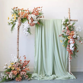 Roseytime Arch Flowers Decor Set With Drape For Wedding&Event