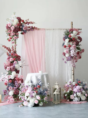 Roseytime Arch Flowers Decor Set With Drape For Wedding&Event