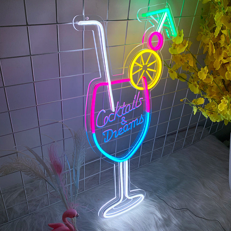 Roseytime "Cocktail party" Neon Signs 11.2" x 23.4"