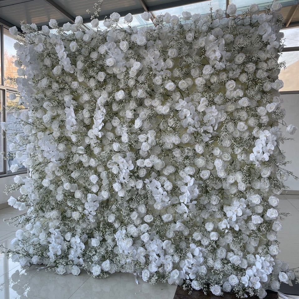 💥BF SALE: Flower Wall White Baby's Breath Rolling Up #RTW120