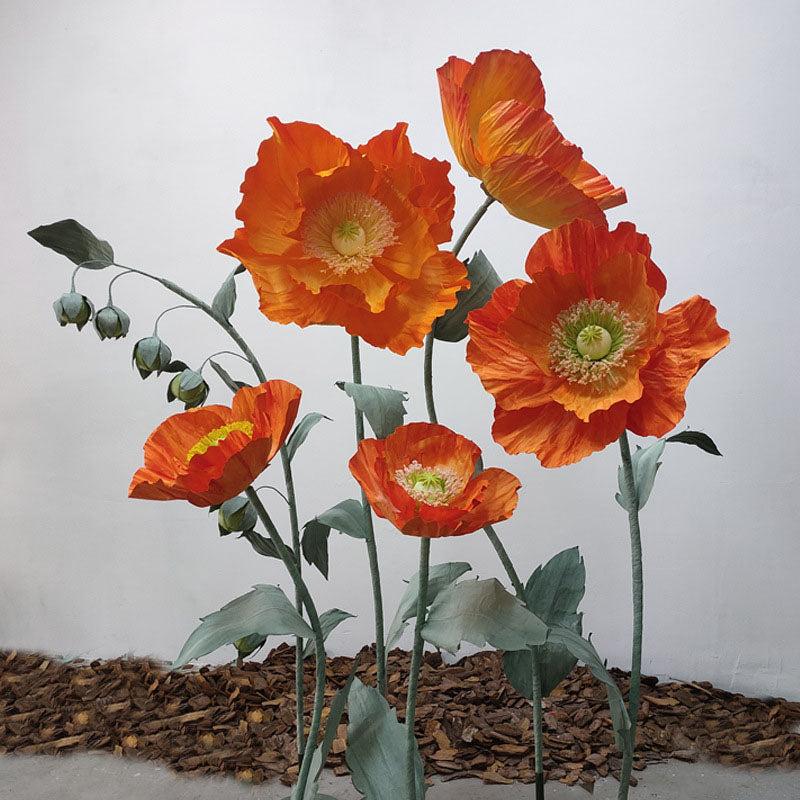 Roseytime Orange Giant Paper Flower Set of 3