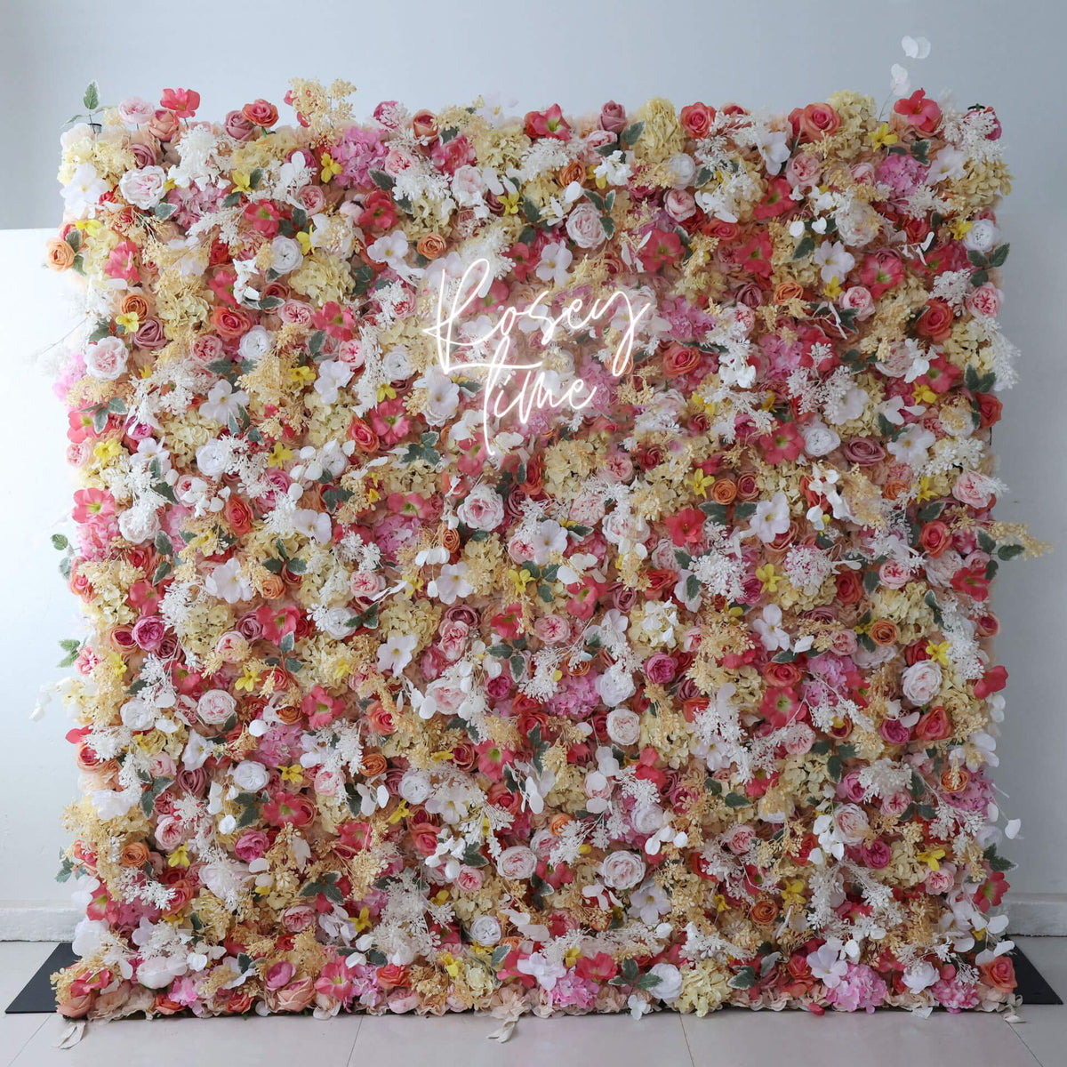 Roseytime 3D Spring Flower Wall Roll Up Fabric Back #RTW304