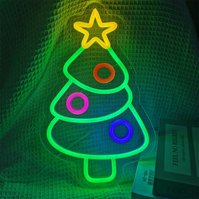 Roseytime Christmas Tree Neon Signs 8.7" x 13.8"