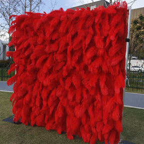 Roseytime 5D Red Feather Wall Roll Up Fabric Back #RTW283