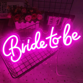 Roseytime "Bride to be" Neon Signs 16.9"x6.3"