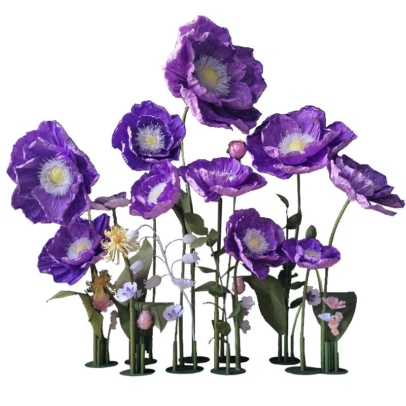 Roseytime Giant Paper Flower Purple Lluxury Set