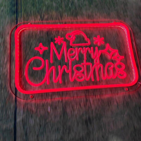 Roseytime “Merry Christmas” Red Neon Signs 12.8" x 7.9"