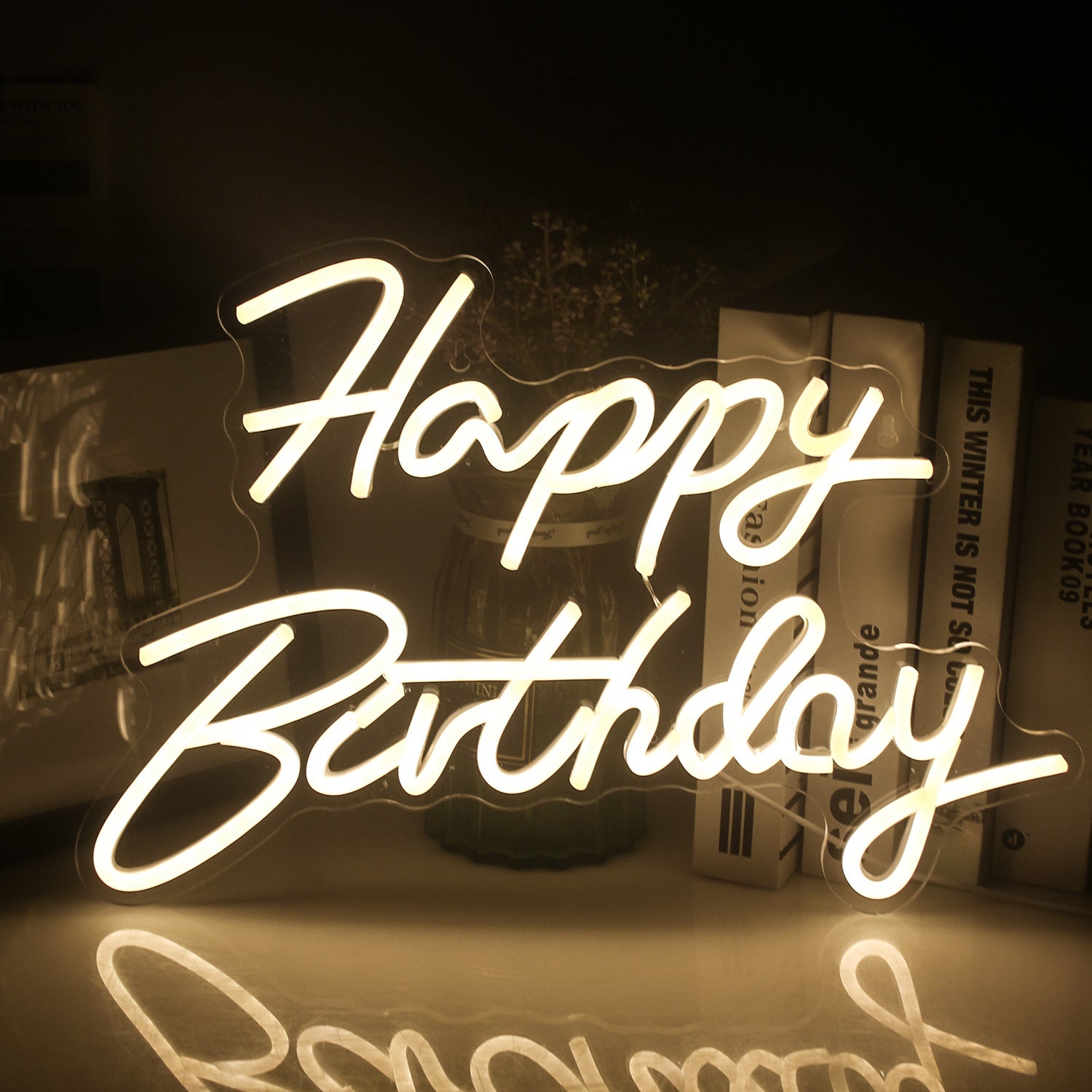 Roseytime "Happy Birthday" Neon Signs 16.5" x 11"