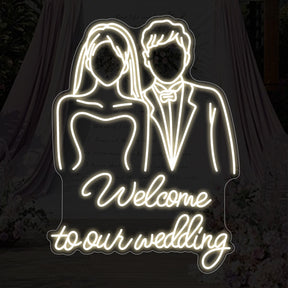 Roseytime "Wedding" Neon Signs Ten Colors 26.4" x 35.4"