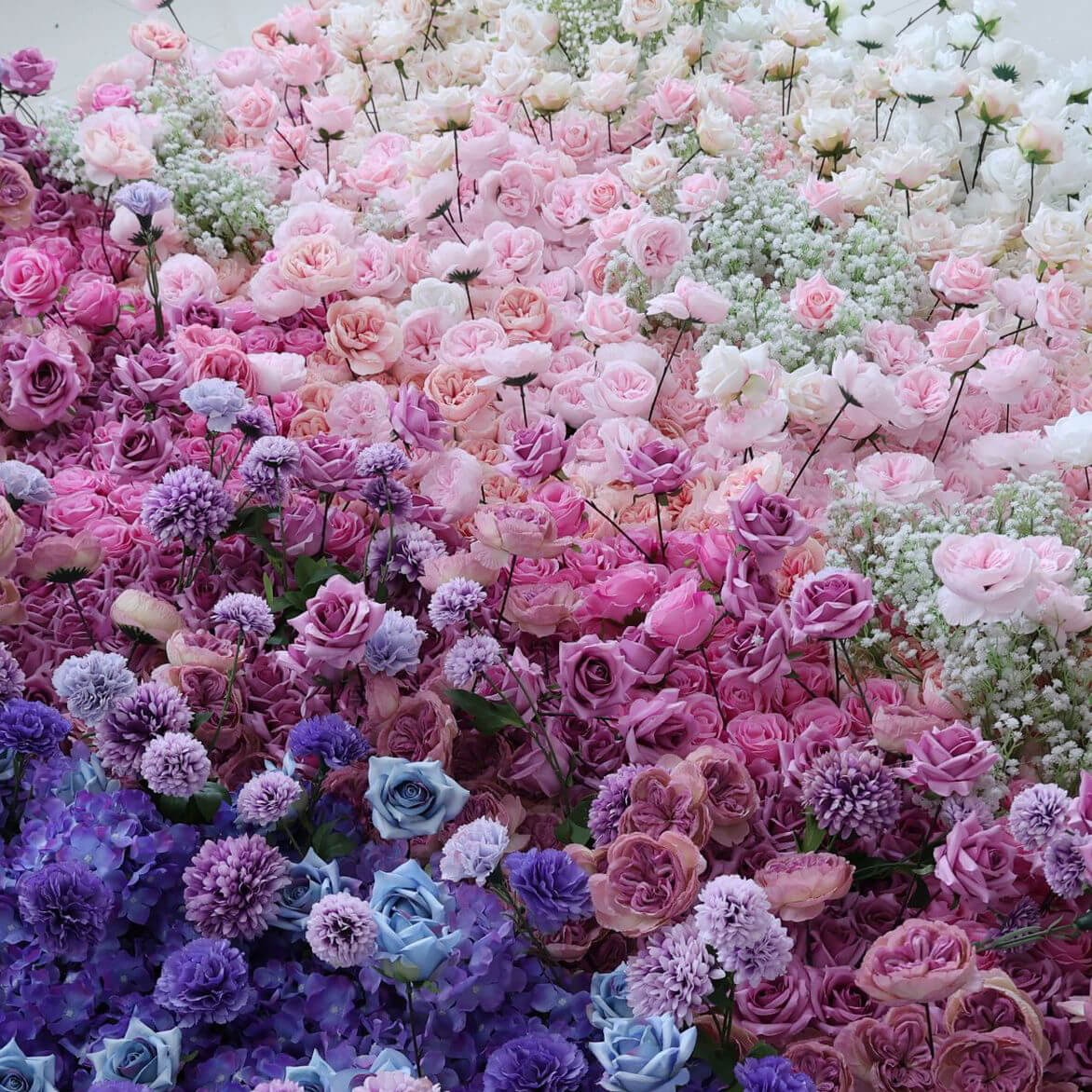 B1-SALE: Rainbow Flower Wall Roll Up Fabric Back #RTW065