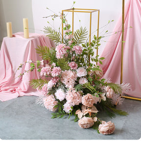 Roseytime Arch Flowers Decor Set With Pink Drape For Wedding&Event