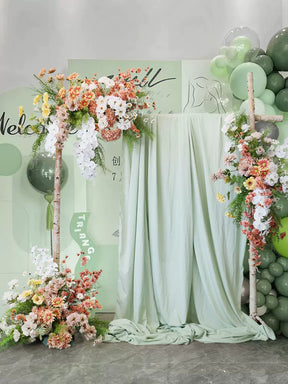 Roseytime Arch Flowers Decor Set With Drape For Wedding&Event