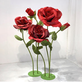 Roseytime Giant Paper Roses Flower Set of 5