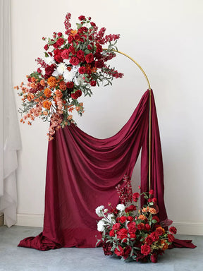 Roseytime Arch Flowers Decor Set With Drapes For Wedding&Event