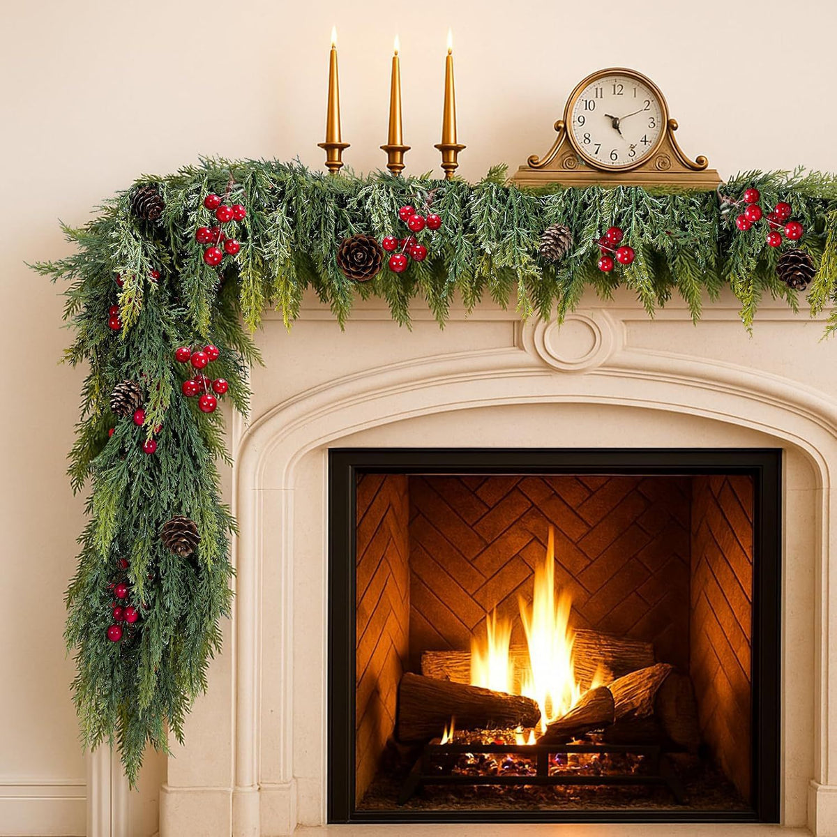 (10pc) Artificial Christmas Greenery Garland for Table & Holiday Decor| RoseyTime #RTXG002