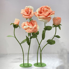 Roseytime Giant Paper Roses Flower Set of 5