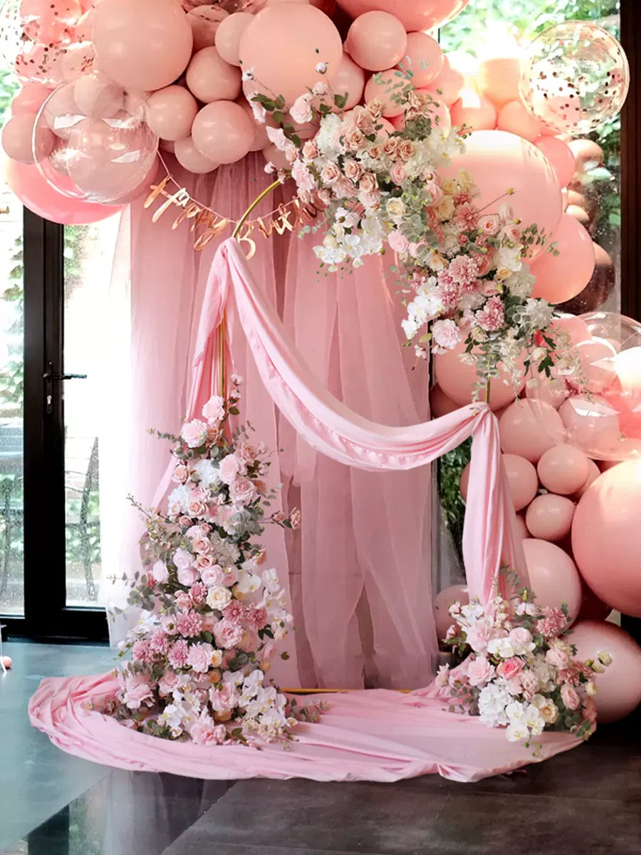 Roseytime Pink Arch Flowers Decor Set For Wedding&Event