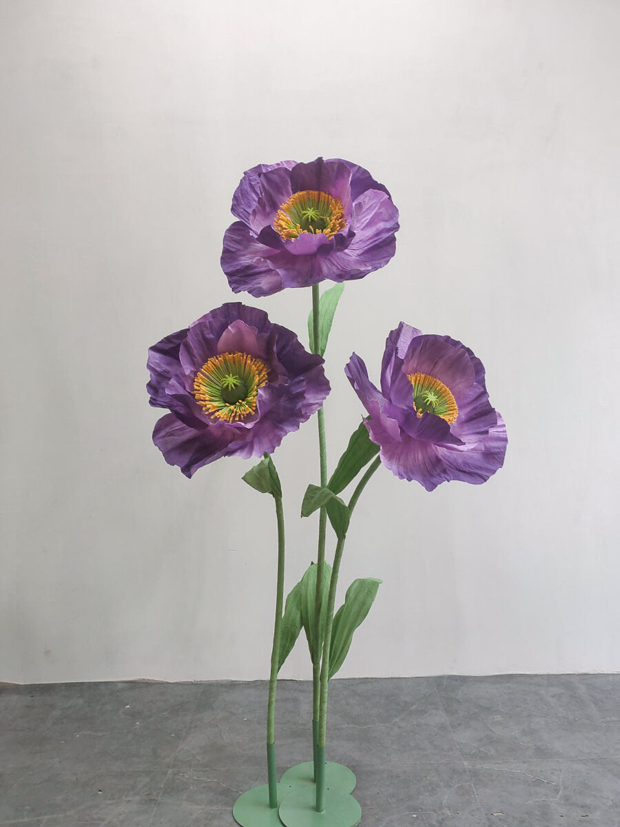 Roseytime Giant Flower Dark Purple Set of 3