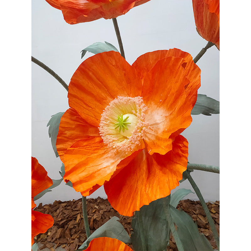 Roseytime Orange Giant Paper Flower Set of 3