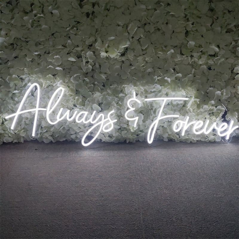 Roseytime "Always&Forever" Neon Signs 22" x 7.9"