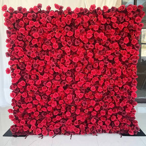 💥BF SALE: 5D Red Flower Wall Roll Up Fabric Back #RTW009