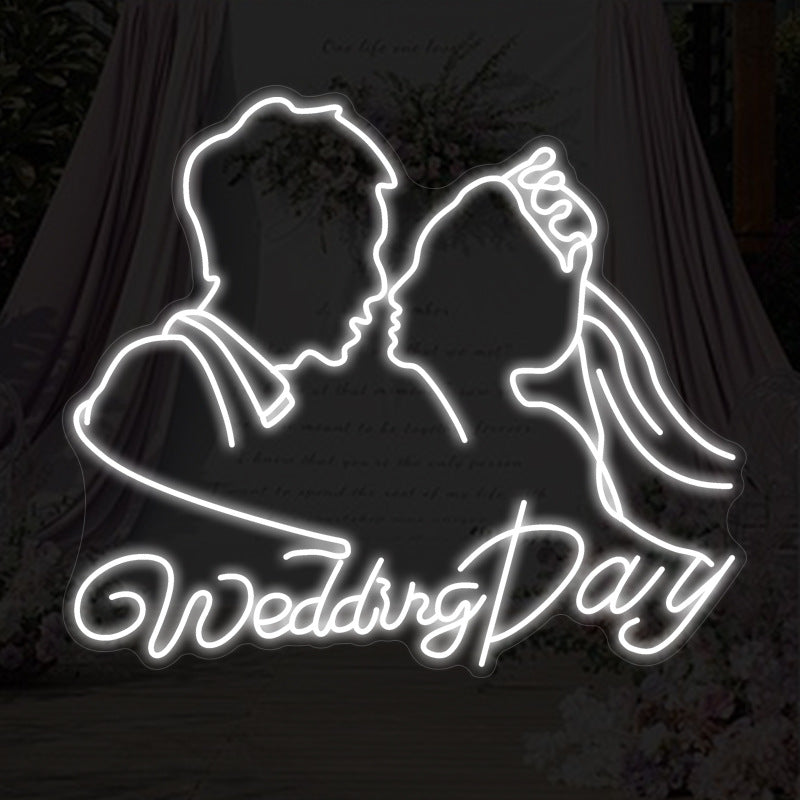 Roseytime "Wedding Day" Ten Colors Neon Signs 35.4" x 30.7"