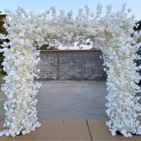 Roseytime Wedding Square Flower Arch White Cherry Blossoms Backdrop #RTA012