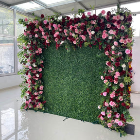 💥BF SALE: Wedding Flower Grass Wall Roll Up Fabric Back #RTW278