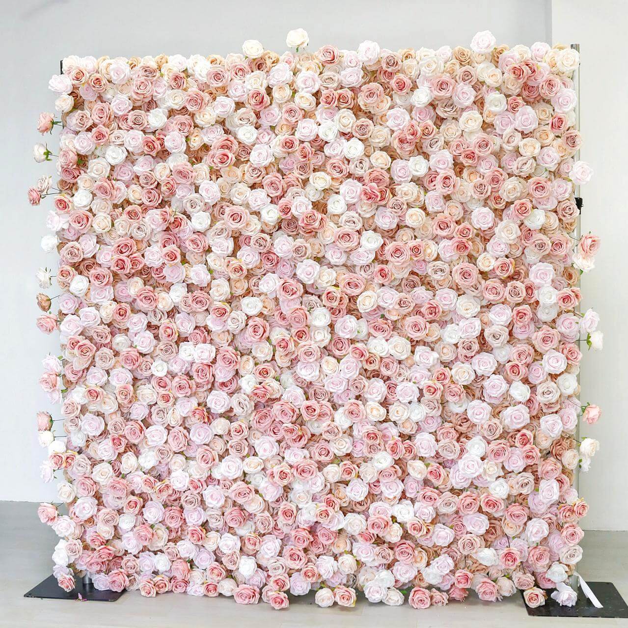 Roseytime 5D Pink Flower Wall Roll Up Fabric Back #RTW165