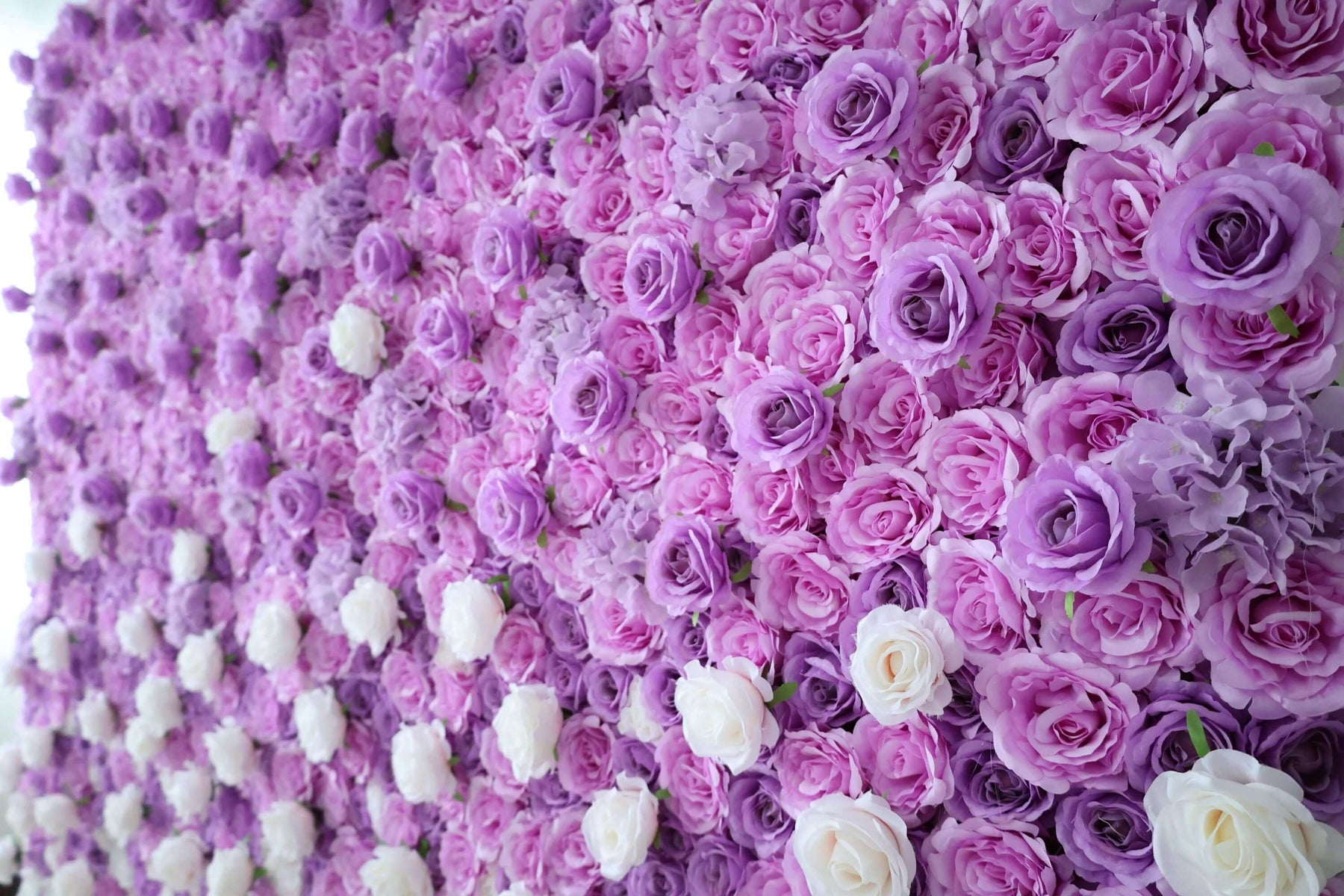 Roseytime Artificial Flower Wall Rolling Up Purple Hanging Flowers Wedding Backdrop Decor for Birthday Event Party