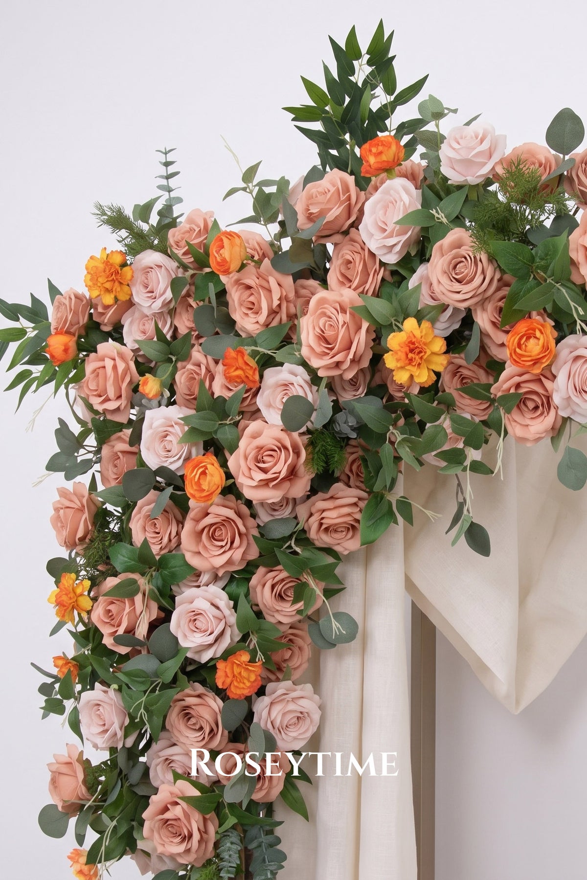 Roseytime Orange Greenery Flower Set Flower Arch Arrangement