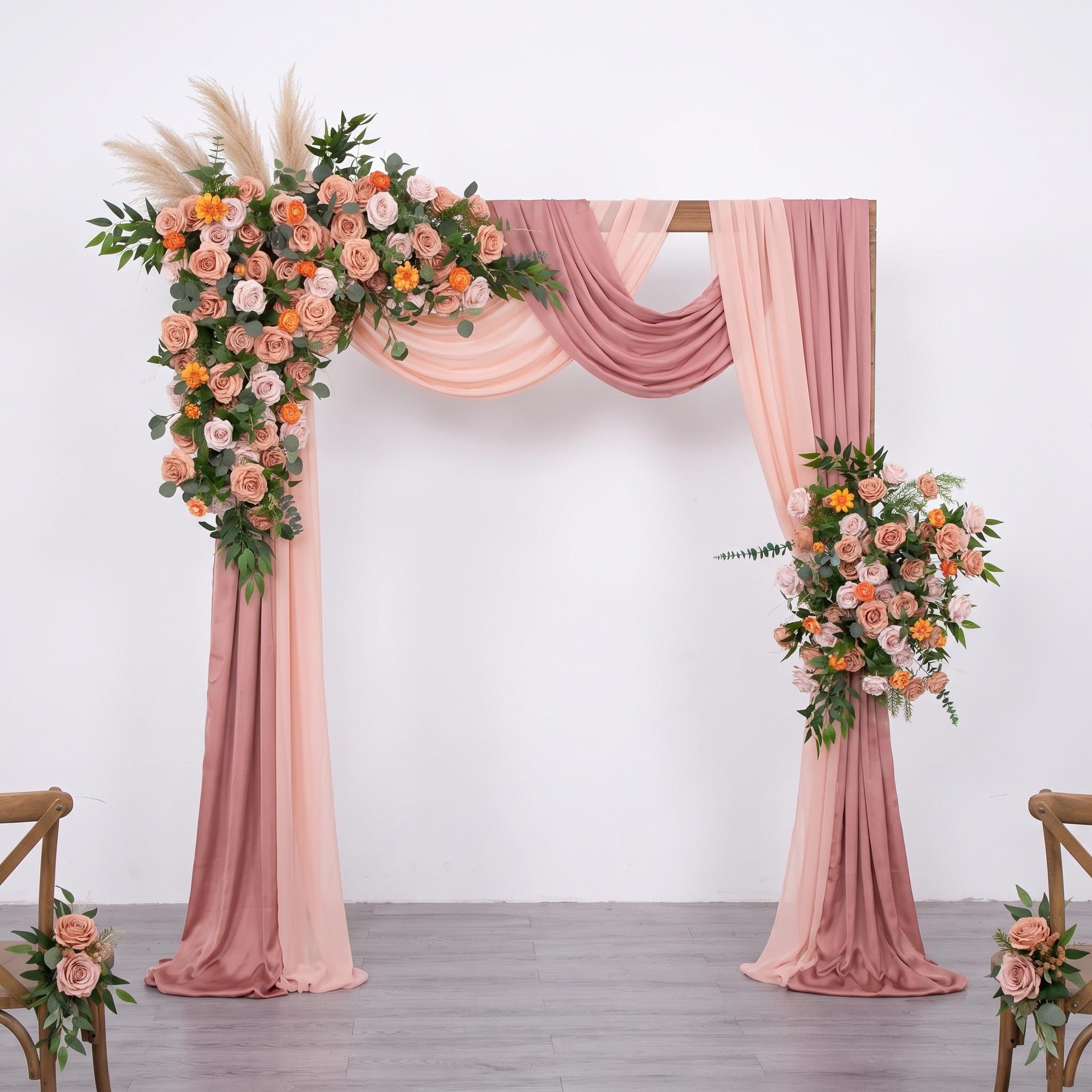 Roseytime Orange Greenery Flower Set Flower Arch Arrangement #RTA037
