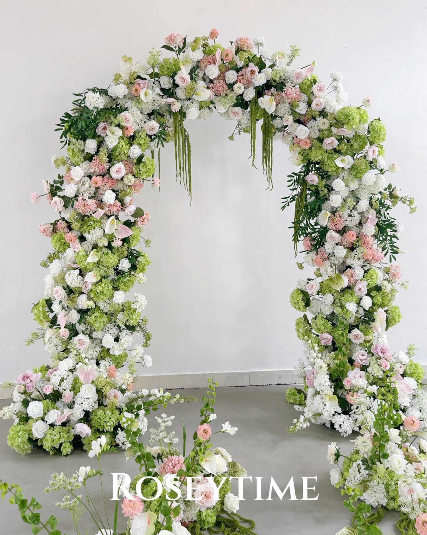 RoseyTime Manor Frond Flower Arch n-shape Round Arch #RTA485