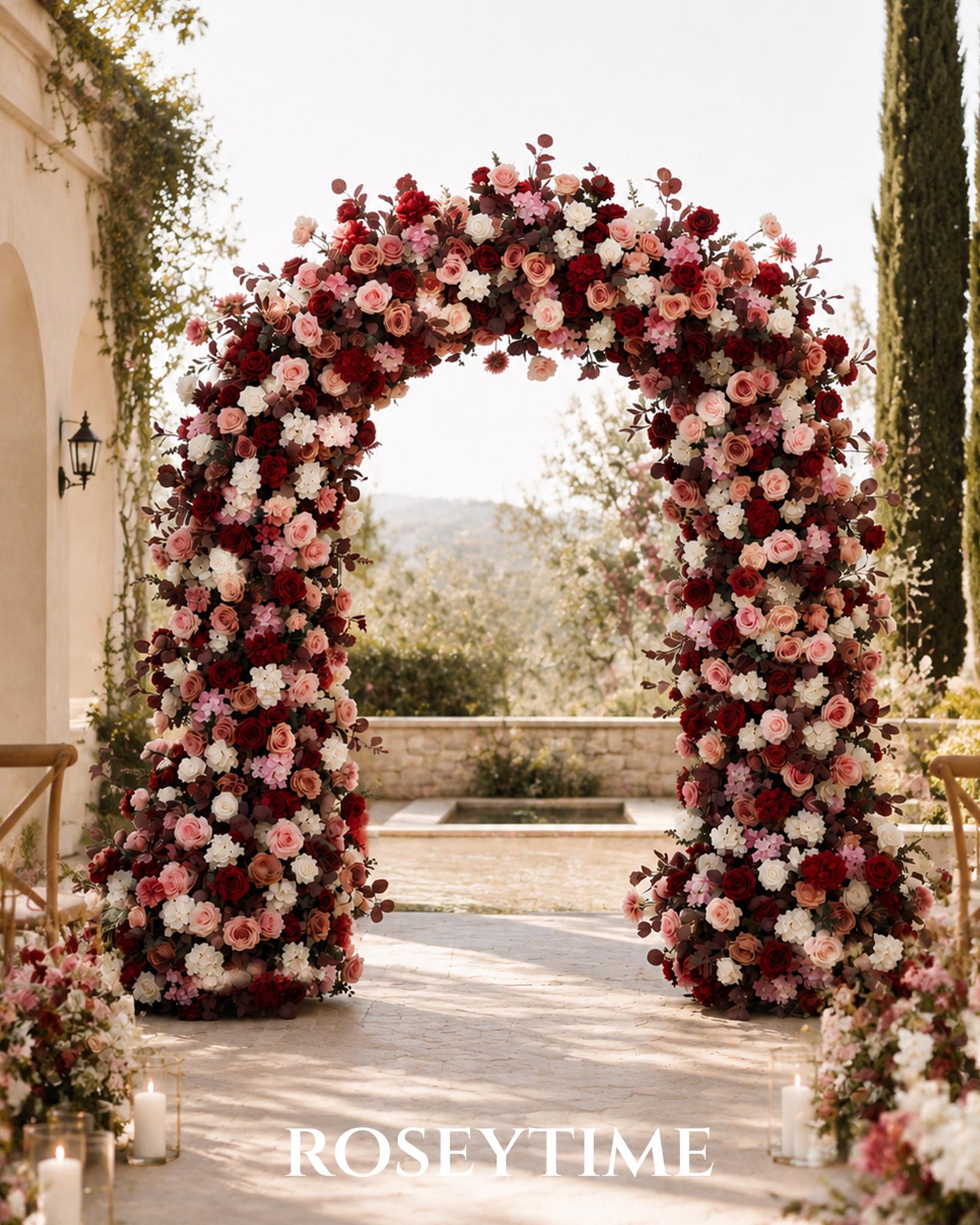 RoseyTime Camellia Reverie Flower Arch n-shape Round Arch #RTA498