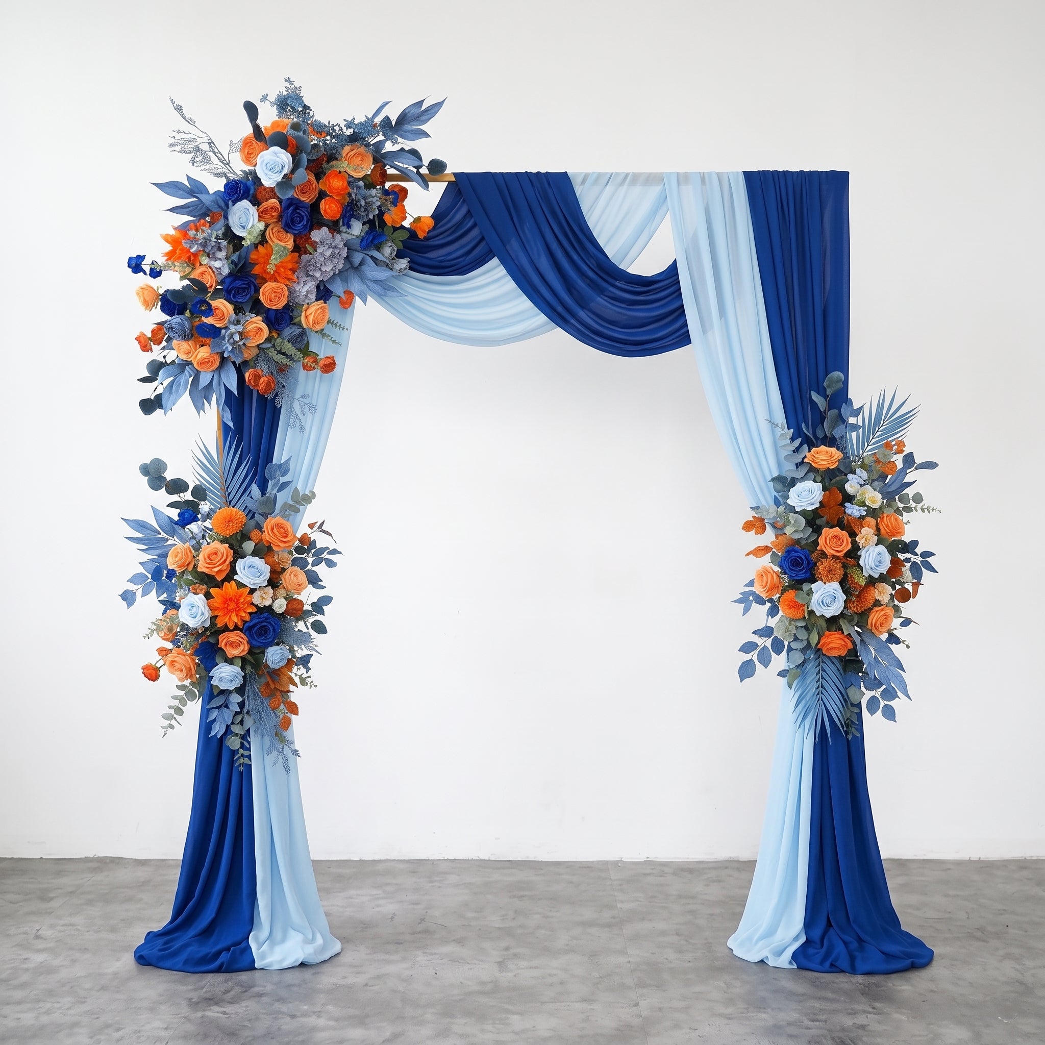Roseytime Orange&Blue Flower Set Flower Arch Arrangement #RTA504