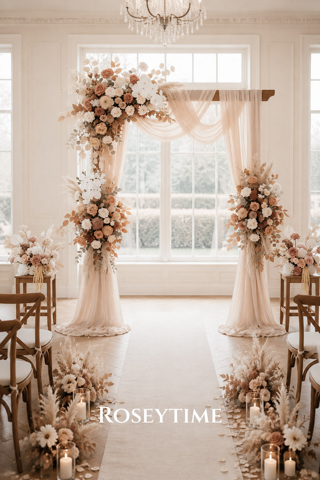 Roseytime Mocha Cedar Flower Set Flower Arch Arrangement #RTA505