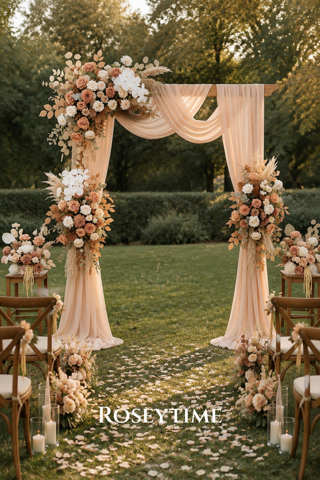 Roseytime Mocha Cedar Flower Set Flower Arch Arrangement #RTA505