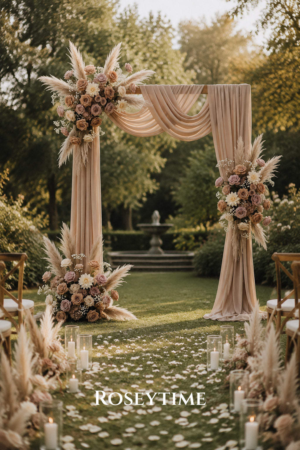 Roseytime Mocha Dune  Flower Set Flower Arch Arrangement #RTA506