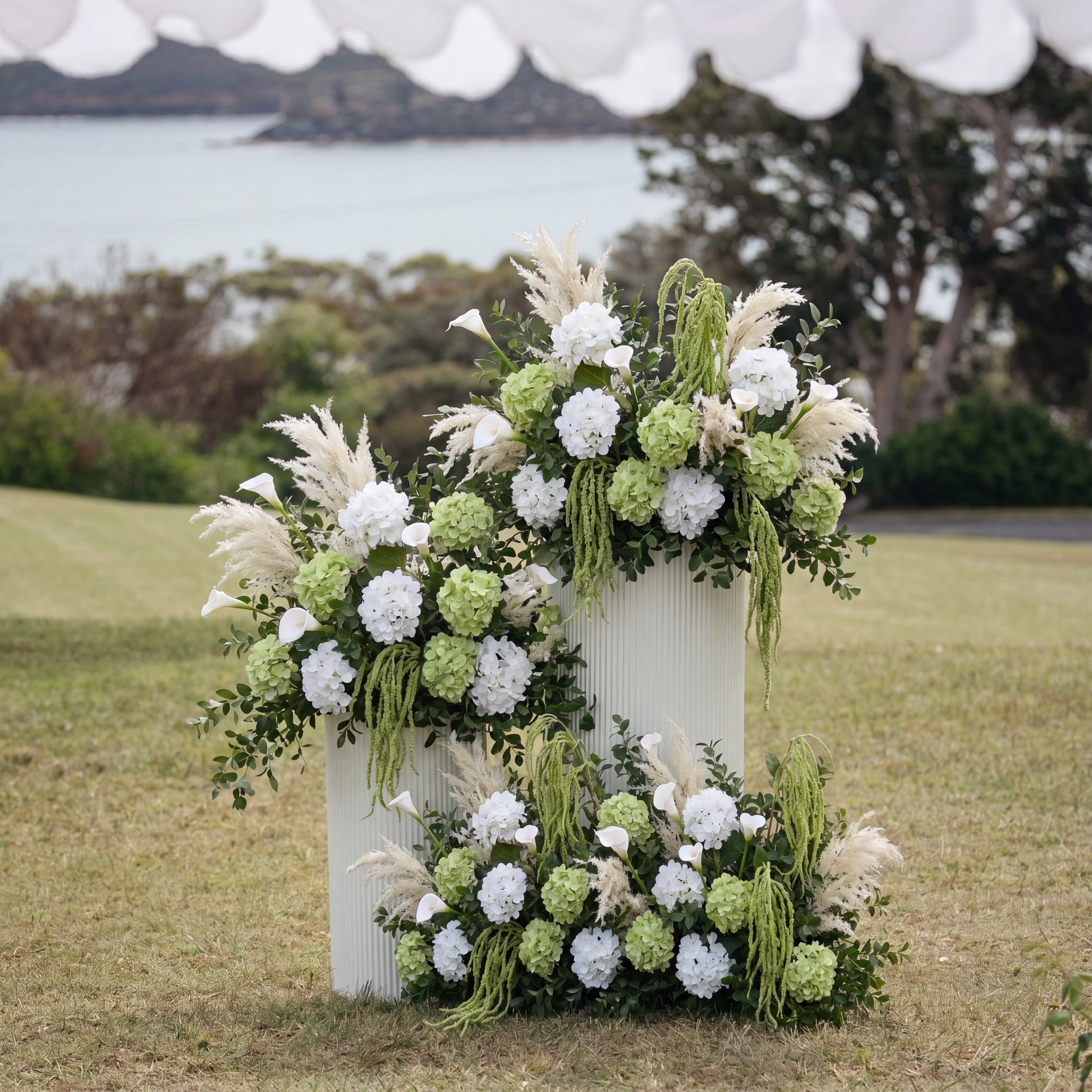 Roseytime Evergreen Romance Floor Flower Wedding Aisle Arrangement #RTF027