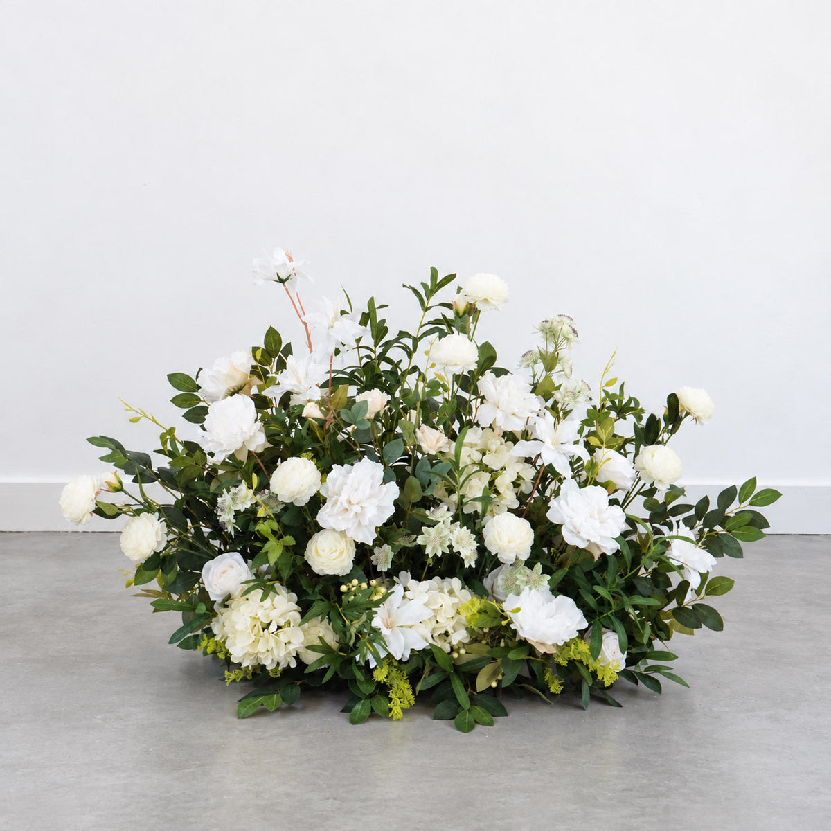 Roseytime White&Green Floor Flower Wedding Aisle Arrangement #RTF045