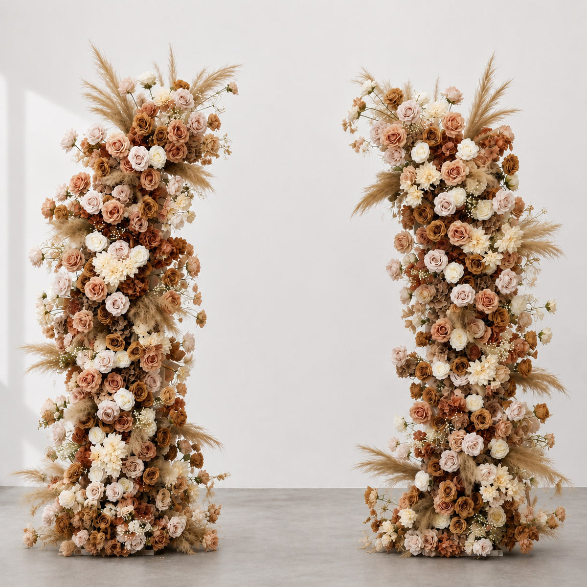 RoseyTime Brown Floral Pillars Arch with Frame #RTP022