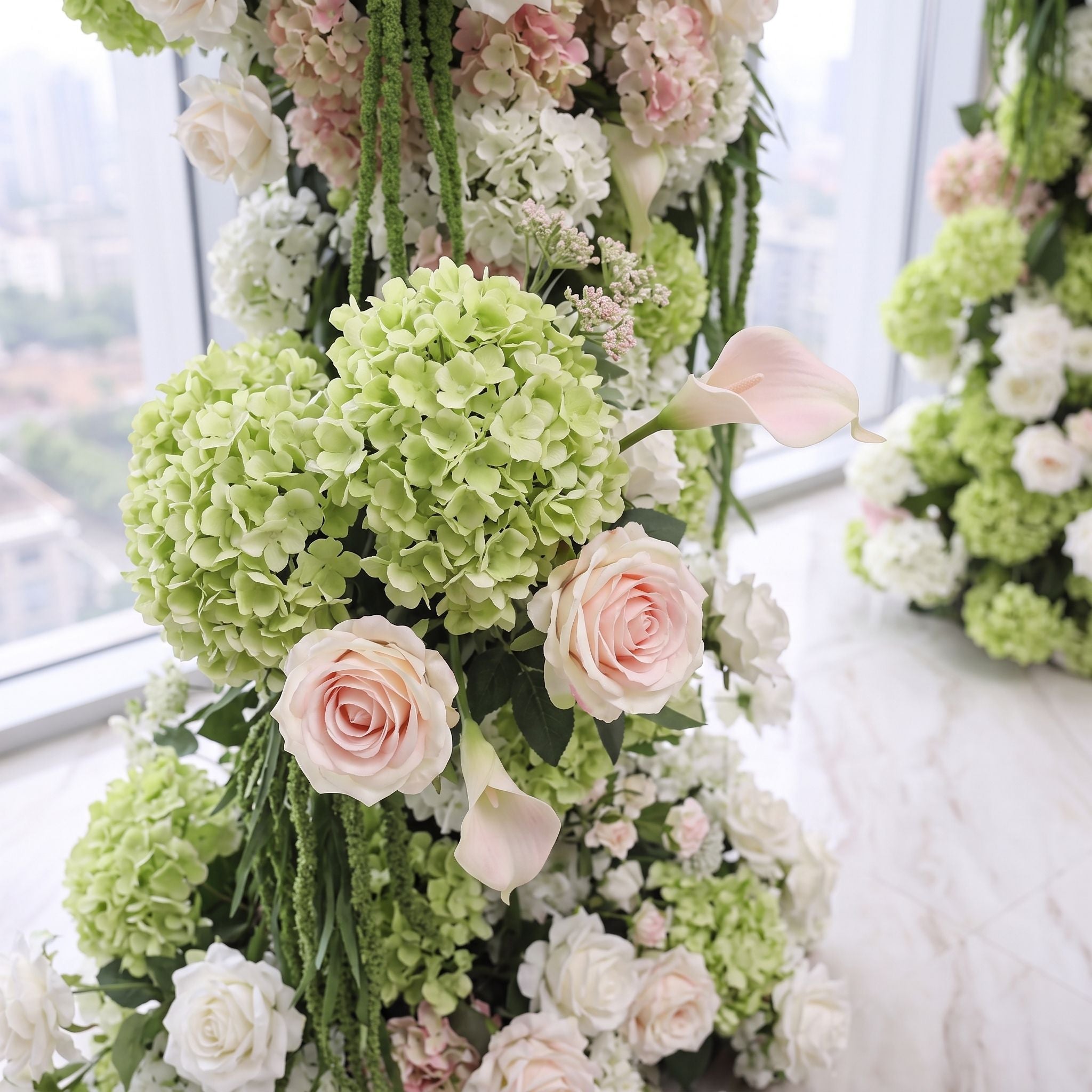 RoseyTime Manor Frond Flower Arch n-shape Round Arch #RTA485